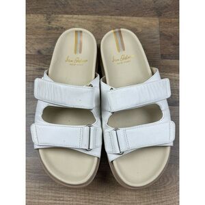 Sam Edelman Eliana Sandals Slides White Leather Lug Sole Size‎ 9M